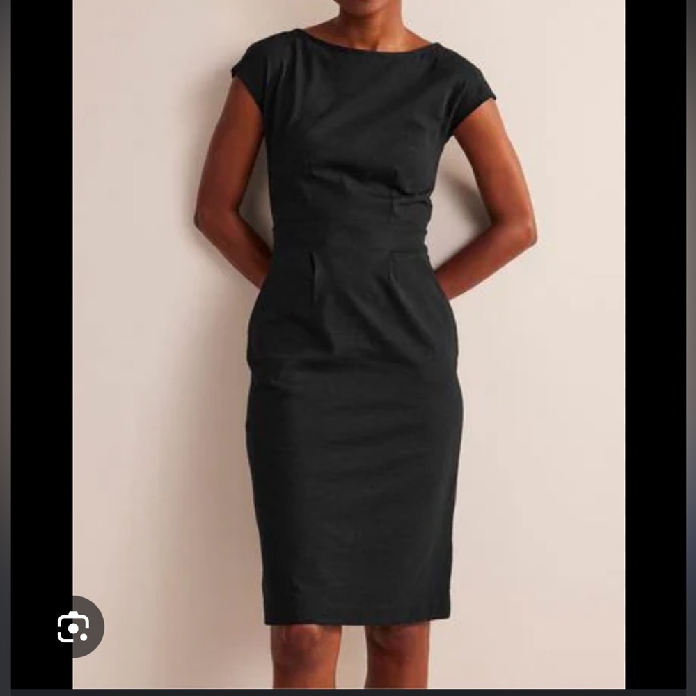 Boden Florrie Jersey Dress in Black Size 14L NWOT